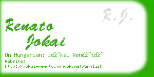 renato jokai business card